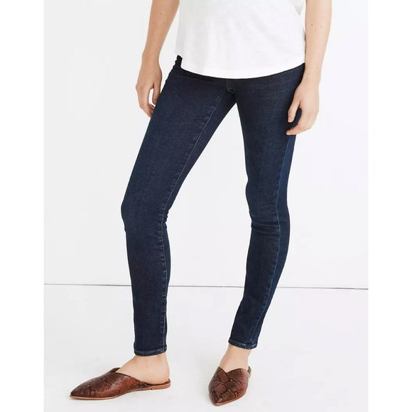 Madewell Maternity Over-the-Belly Skinny JEANS Size 23 Orland Wash Tencel Denim - Picture 2 of 8